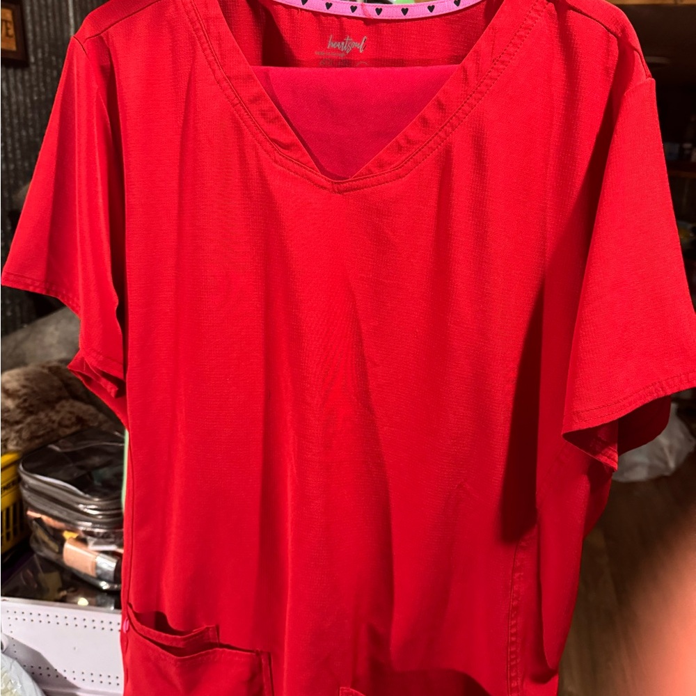 Heart Soul Relaxed Red Short Sleeve Tee 2xl $40 for the set the bottom is jogger